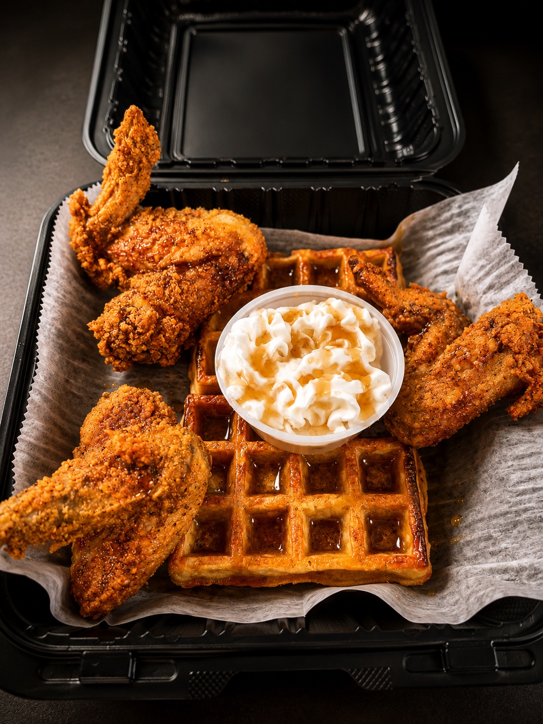 Chef Dre Café chicken and waffles